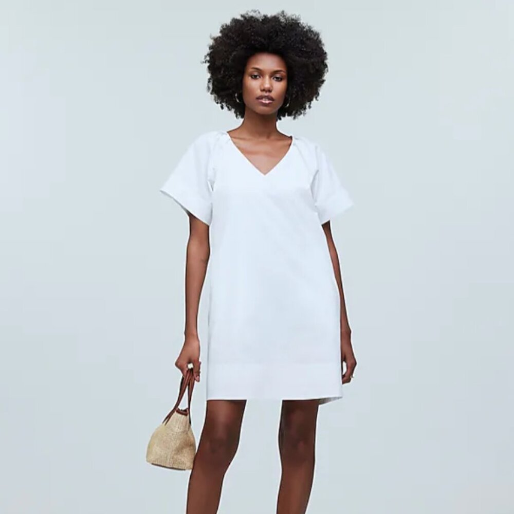 NWT Madewell V-Neck Mini Shirtdress XS NP093